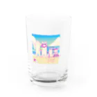 はねさんの楽しいお店の助けてsummerネコ Water Glass :front