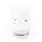 HABIのI♥westie Water Glass :front