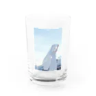 watery moonのclear blue Water Glass :front