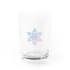 Aika Ishiguroの雪の結晶〜曼荼羅アート＜パープル＞ Water Glass :front
