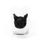 こいぬおじさんの黒猫が集まった黒猫 グラス前面