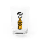 CɐkeccooのILOVEBEER-ビール瓶-お酒好きに Water Glass :front