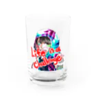 どでんちゃんのデザインショップ👩‍🎨のLife is a challenge Water Glass :front