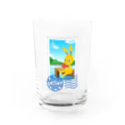 manaの納涼うさぎ切手風 Water Glass :front