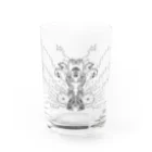 アトリエ葱の見つめ合うクジャク Water Glass :front