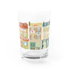 ひげもちのっぽのMother−loving  town Water Glass :front