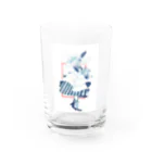 いしかわの地産地消の青色の女の子 Water Glass :front