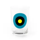 CORONET70のサークルa・ブルーグレー・黒・黄 Water Glass :front