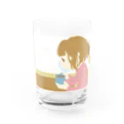 すぬたんのグッズ売り場のSSWすぬたんグッズ｢ピュアココア｣イラスト Water Glass :front