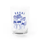 ダサい曲をかけるパーティーのAMACHAN(オーシャンブルー) Water Glass :front
