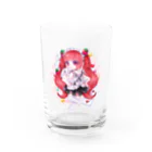 来世の林檎しゃん のSuicide Maid ミニキャラ赤色❤️ Water Glass :front