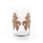 tomocco shopの土偶の刺繍横並び Water Glass :front