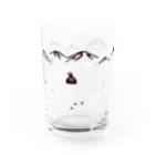 浅沼シオリ｜カップ酒愛好家の雷鳥しろくろグラス Water Glass :front