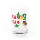 イラスト MONYAAT の鴨カモ カモかも C Water Glass :front