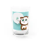 myssimoのねこぎちゃん　～ギター柄の猫～ Water Glass :front