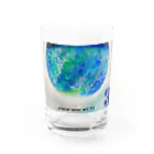 小さな宇宙工房おっちーの【NO.3 earth one〜original spray art〜】 Water Glass :front