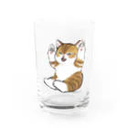 ボードゲームショップあそびばの喜ぶ猫 Water Glass :front