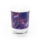 檸檬飴のカサブランカとクレステッドゲッコー(パープル) Water Glass :front