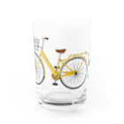 久保山のオレンジの自転車と青い風船 Water Glass :front