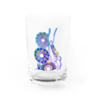 太陽の光降りそそぐ庭の龍を呼ぶマンダラ Water Glass :front