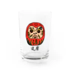 oekaki/ROUTE ONEのダルマ　ROUTE ONE Water Glass :front