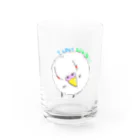 ソラハルインコ♡のセキセイインコ アルビノ Water Glass :front