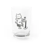 dobermanのダンディわん Water Glass :front