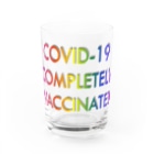 でおきしりぼ子のCOVID-19_ワクチン完全接種済み Water Glass :front