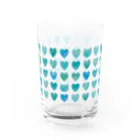 さくらもちゅ*のハートときどき猫　ミントグリーン Water Glass :front