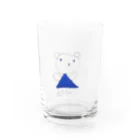 Tototonoお店のくまちゃん～青いお出かけ服～ Water Glass :front