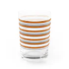 many many stripes.のボーダー　グレヱ Water Glass :front