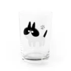 ツギハギ ニクの【GuchaNeko】黒白 Water Glass :front