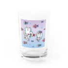 ごろごろにゃんすけのごろごろにゃんすけと魚たち Water Glass :front