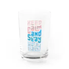 シェアメディカルブランドショップのKeep Calm and Stay Health Water Glass :front