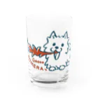 イラスト MONYAAT のポメラニアンは仕事中 Water Glass :front