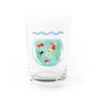 つなサポSHOPのやの犬すいすい Water Glass :front