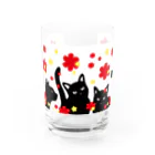 mao-katzeのねこねこフラワー Water Glass :front