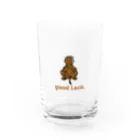 ヘタヘタ大王の店の後ろ向きのサル Water Glass :front