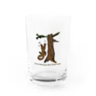 ヘタヘタ大王の店の猿も木から落ちる。 Water Glass :front