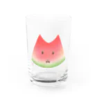 にゃっつ@ｴｯｾｲ漫画&ｲﾗｽﾄの😺猫スイカ🍉 Water Glass :front