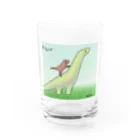 [ DDitBBD. ]の背乗りティラノくんと大きな首長竜くん。 Water Glass :front