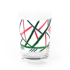 EACH PERSONのカラフルなシマウマ Water Glass :front