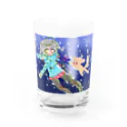 くぅちゃんの犬と星と女の子 Water Glass :front