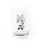 奏蘭媛（sotlrahime）の白猫くんのグラス Water Glass :front