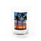 Non heels Hawaiiのワイキキサンセット Water Glass :front