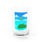 空想世界悠々社のソラをとぶいきもの Water Glass :front
