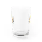 毎日コタローの二面性フラワー Water Glass :front