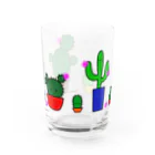 mkumakumaのサボテンズ Water Glass :front