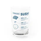 あわゆきのTHE 寿TRUCTURE OF SUSHI - monocolor Water Glass :front