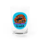 宿借直帰のチョッキくんロゴタイプ Water Glass :front